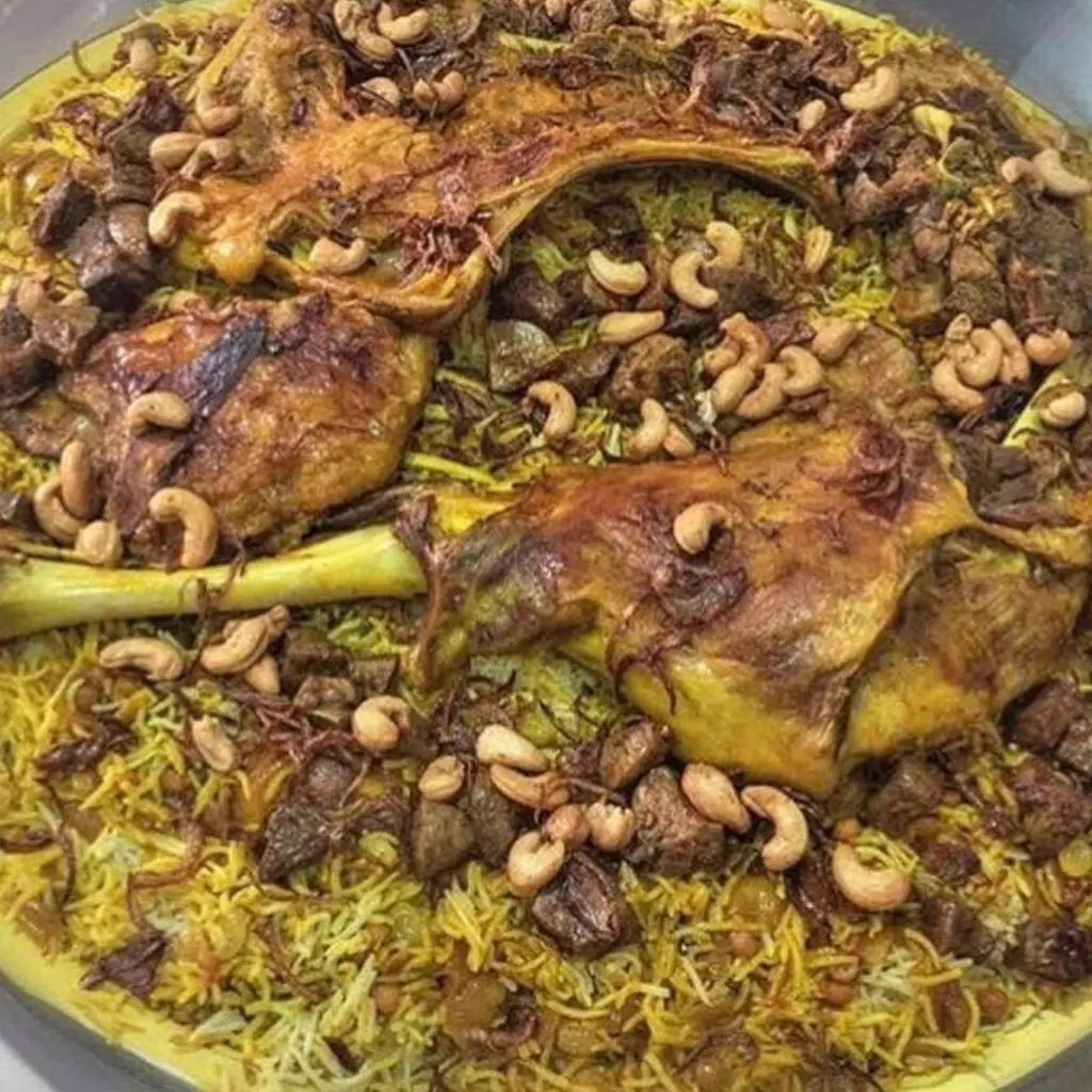 Flattened Lamb Shoulder with Nuts